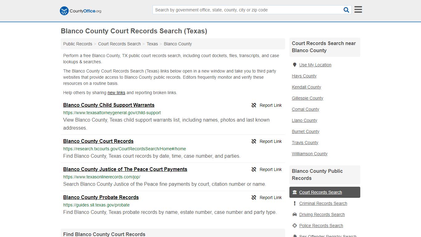 Court Records Search - Blanco County, TX (Adoptions, Criminal, Child ...